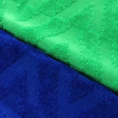 China Breathable 100% polyester Knitted towel jacquard fabric used in clothing production for sale