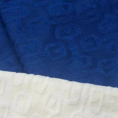 China Breathable 100% polyester knitted Towel cloth/jacquard fabric for sale