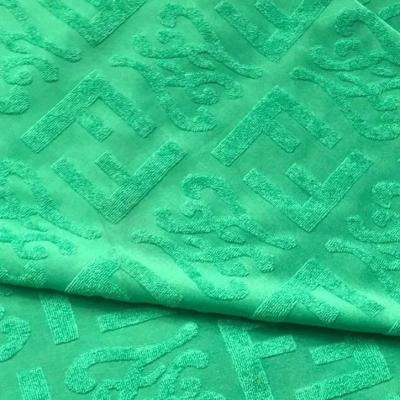 China Breathable 100% polyester knitted towel jacquard fabric for sale