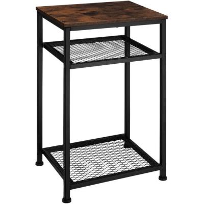 China (Height) Adjustable Bedside Table with 2 Adjustable Grid Shelves, Industrial Color for Living Rooms, Bedrooms, Hallways, Offices, Sturdy for sale