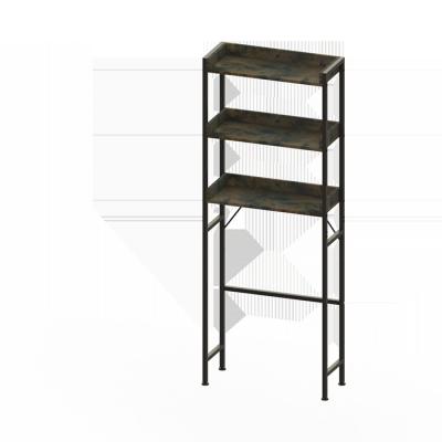 China Industrial Over & Over Toilet Storage Rack, Shelf Over Toilet Organizer, Freestanding Space Saver Toilet 3-Tier Bathroom Racks for sale