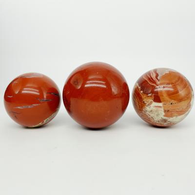 China Africa Wholesale Polished Natural Red Jasper Sphere Healing Stone Crystal Balls For Home Decoration for sale