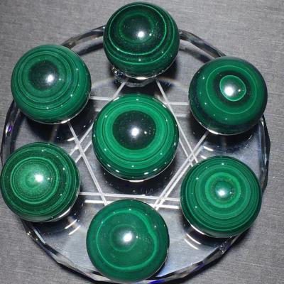 China Africa Qixing Row Malachite Spheres Balls Crystal Wholesale Natural Feng Shui Feng Shui Souvenir Gift Decoration Africa Green for sale