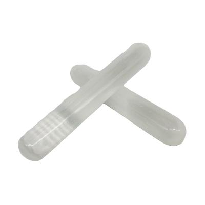 China From Africa Selenite Healing High Poish Smoth Wholesale Selenite Massage Stick Crystal Wands 14cm For Wife Gift for sale