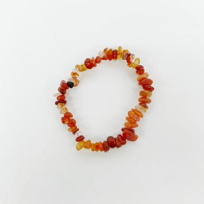 China Natural Carnelian Semi Precious Stone Bracelet Crystal Chip Stretch Bracelets Chakra Stones Healing From Europe for sale