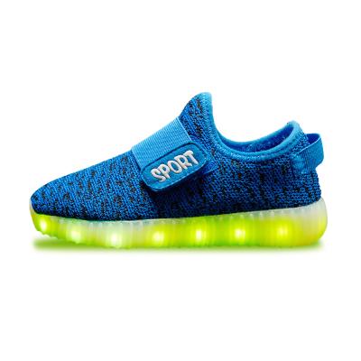 China Usb Children Shoes China Soft Sole Led Kids Shoes Low Price Light Weight Boy Girl Shoes With USB Rechargeable Connection for sale