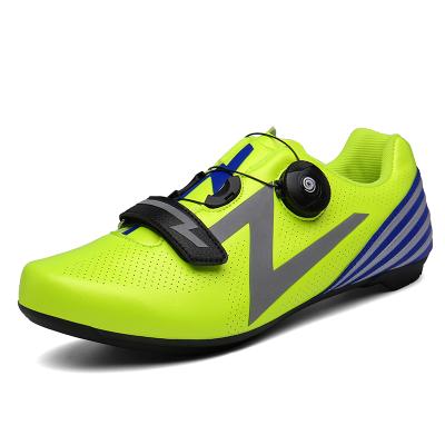 China fashion sports; breathable; reflective women men road bike cycling shoes premium Microtex shoes with cleat SPD spinning shoes for unisex for sale