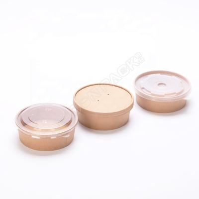 China Disposable Factory Soup Cup Disposable Paper Salad Bowl Take To Go Paper Food Box for sale