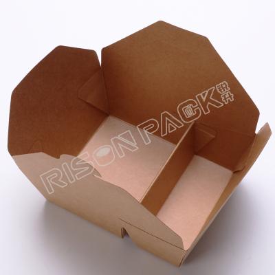 China Disposable Wrapping Paper Food Packaging Salad Box Muti-grid Disposable Biodegradable Paper Food Box for sale