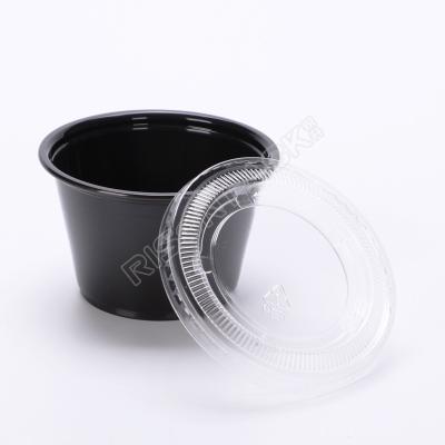 China Simple PP Sauce Cup With Plastic Lid Pet Soufflé Cup With Plastic Lid for sale