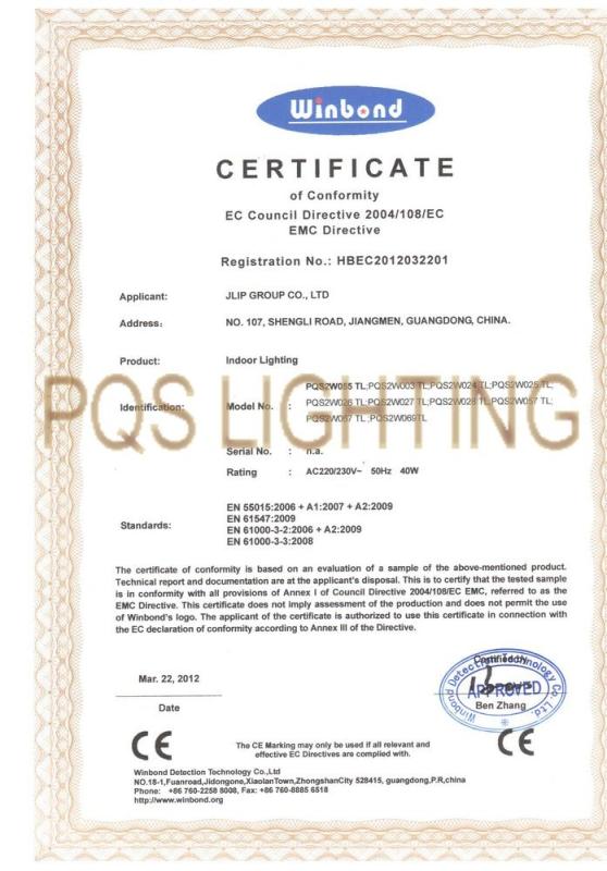 CE - PQS Lighting Co., Ltd.