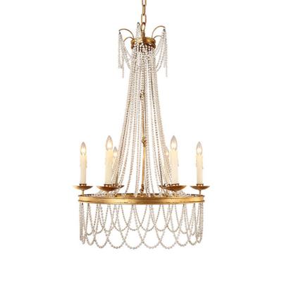 China Unique Modern Art Designer Pendant Lighting White Pearl Brass Chandelier for sale