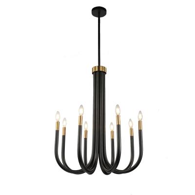 China Home/Hotel/Dining/Bedroom Brass Projects 2020 New Style Iron Black Nordic Hotel Decoration Interior Ministry Lamp Chandelier Modern Design Finish Pendant Light for sale