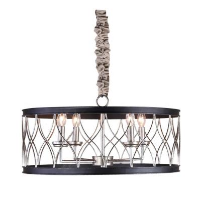 China Modern Grid Mesh Ceiling Alabaster Pendant Lamp Antique Finish Metal Art Unique American Flexible Circular for sale