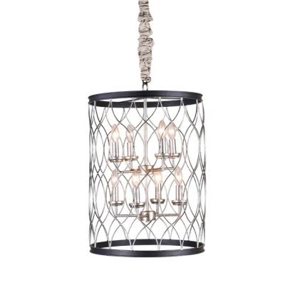 China Restaurant Study Room Loft Lobby 2020 New European Style Lighting Fixture Lighting Fixture Lighting Alabaster 8 Lighting Decorative 8 Lamp Iron Cage Lighting Pendant Light for sale