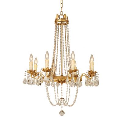 China Crystal Gold Residential American Luxury Antique Chandelier For Bedroom Hallway OEM ODM for sale