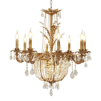 China Home/Hotel/Hallyway/K9 Crystal Chandelier Dining Room Decoration Luxury Indoor Home Gold Lighting Accessories for sale