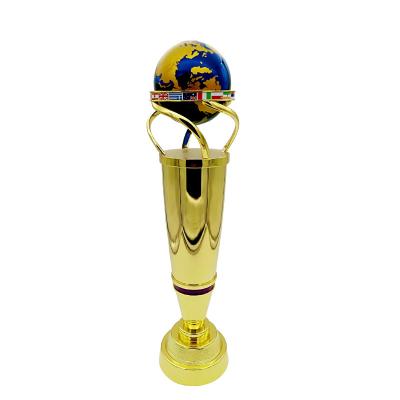 China China Customized blue crystal ball metal trophy Specializing in the production of high-end gift metal craft for sale