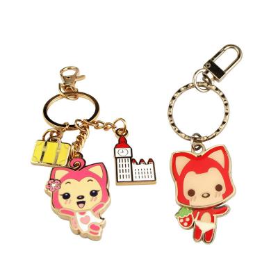 China Sexy key chain luxury key chain for ladies  cartoon Cute fox keychain car keychain pendant mini little angel key chain sets for sale