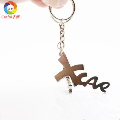 China Metal Factory Custom Crafts Keychain Souvenir Metal Keychain Letter Sublimation Key chain Silver Wallet Keychain for sale