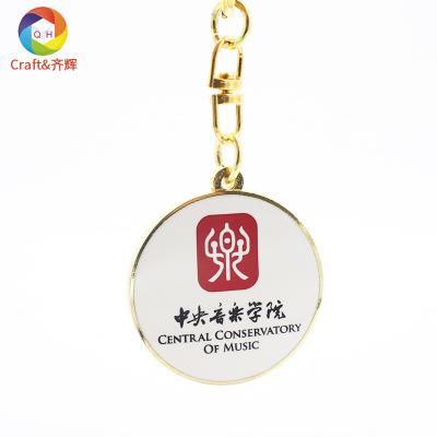 China Metal Wholesale custom zinc alloy commemorative key chain school graduation key chain metal enamel key chain for sale