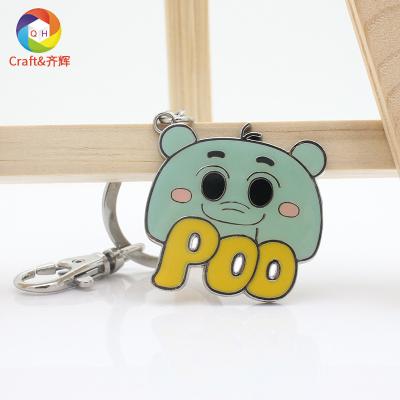 China Metal Factory wholesale custom keychain designer 2d 3d soft enamel letter company name logo shape keyring zinc alloy metal key chains for sale