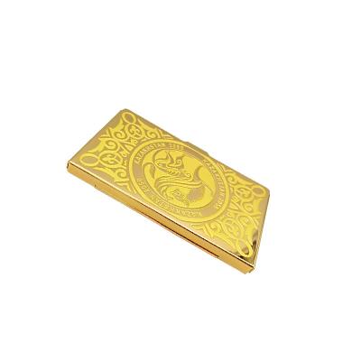 China Vintage wholesale Quality business business card holders Customized Brass Stainless Steel metal Gilded business card holder case for sale