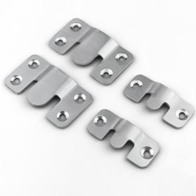 China Stainless Steel Coupling Buckle Mount Bracket Furniture Connector Wall Picture Frame Hanger Wall Hanging Flush Display Hook for sale