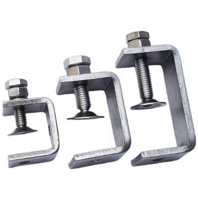 China Steel 304 Adjustable Stainless Steel C Channel Strut Beam Clamp for sale