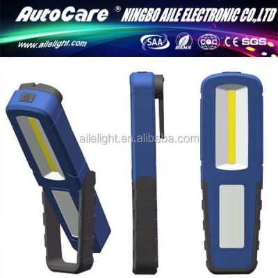 China Indoors and Outdoors Rechargeable AUTOCARE LED Hand Lamp, 3W COB LED Work Light, Portable High Power LED Torch Light with Hook and Magnet for sale