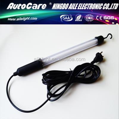 China Indoors and Outdoors AUTOCARE Garage Workshop Use AC 220V 8W LED Fluorescent Lights with 5m Black Cable for sale