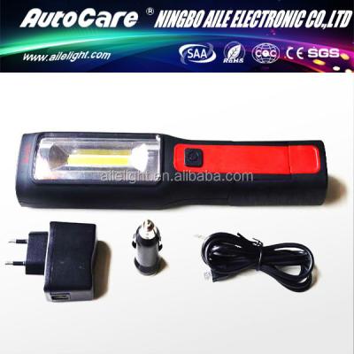 China ABS Rechargeable Magnetic Work Light LED Torch Light Rechargeable Bottom/High Power LED Flashlight for sale