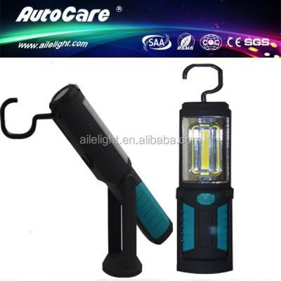 China ABS CE and ROHS Qualified Hot Selling Flexible COB 3W Dry Battery Power Indicator LED Work Flashlight with Magnet for sale