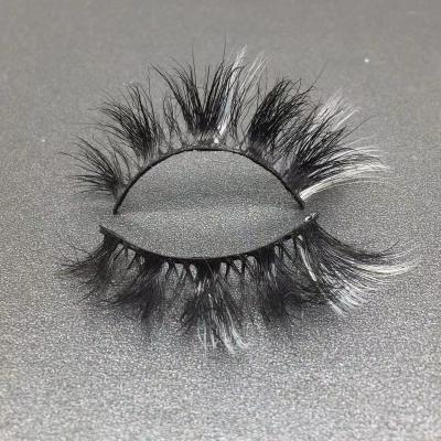 China Saiyii Colored In Label Real Mink Colored Strip Lashes Eyelashes Colored Stock 20mm Mink Lashes With Color Private for sale