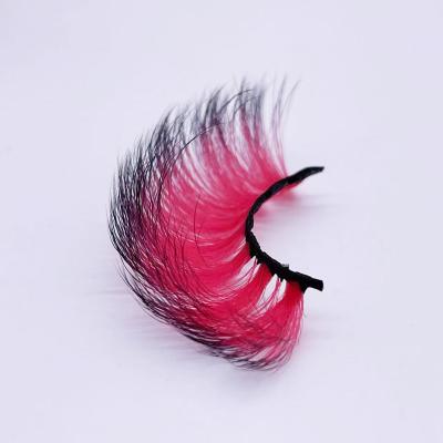 China Saiyii Red Star Colored Eyelash Strips Colored False Mink Thick False Mink Color Lashes With Box for sale