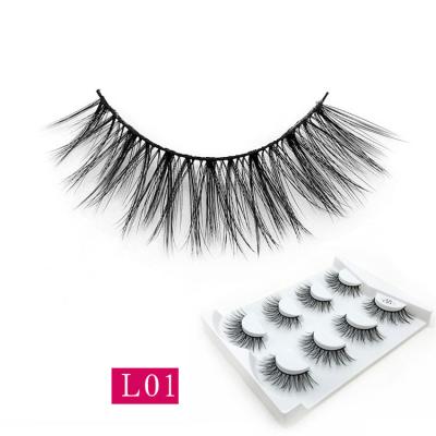 China Saiyii Natural Wholesale 4 Pairs Factory Seller Natural Looking Fluffy Beauty 3D False Eyelashes False Eyelashes With Label for sale