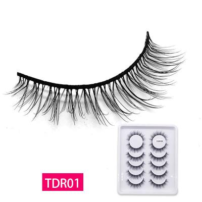 China Natural Saiyii 6 Pairs Glamorous Handmade Faux Mink Makeup Fake Eyelashes Natural Look 3D False Eyelashes for sale