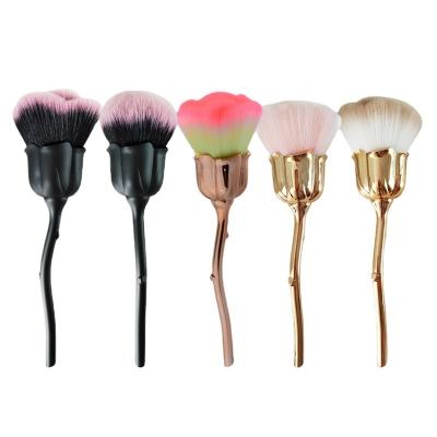 China Saiyii Super Soft Rose Shape Refillable Fluffy Powder Brush Up Private Label Beauty Tools Soft Synthetic Hair Single Makeup Brush for sale