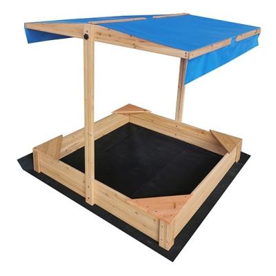 China Ourdoor toys hot sale good quality wooden outdoor sandbox box toys sandbox for kids for sale