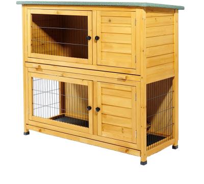 China Viable Low Price Guaranteed Rabbit Hutch Outdoor Wooden Rabbit Hutch Of Quality Pet House for sale