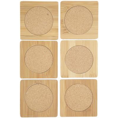 China Sustainable Eco Friendly Led Cup Coaster Customize Tea Cup Coaster Bamboo Coaster Set for sale