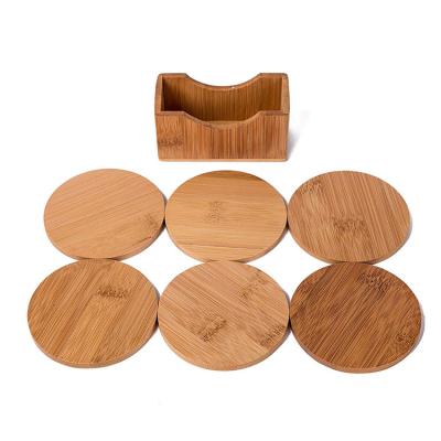 China Custom Sustainable Eco-Friendly Bamboo Coaster Drinks Coaster Stand Coaster Couch Coaster for Teapot Tea Cup Mat for sale