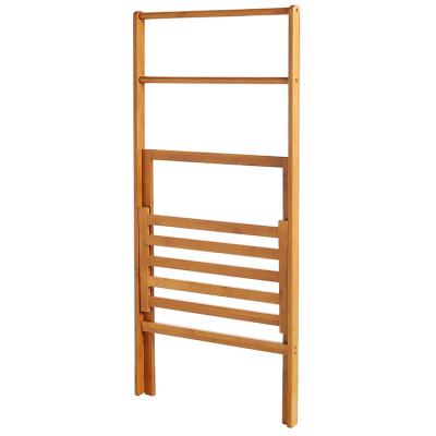 China Eco Friendly Eco-friendly Bathroom Towel Rack Set Free Standing Bamboo Bath Towel Rack for sale