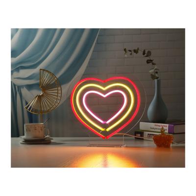 China High Quality DIY Cable Party Hotel USB LED Neon Sign Neon Sign Hearts Letters Hearts Office LED Neon Sign Custom Made for sale