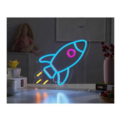 China Factory Price Hotel USB LED Flex DIY Party Wedding Neon Sign LED Neon Lights Rocket Desk LED Neon Sign for sale