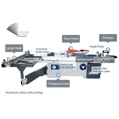 China MJ6132 Precision Horizontal Automatic Sliding Table Panel Saw MDF Woodworking Machine For Woodworking for sale