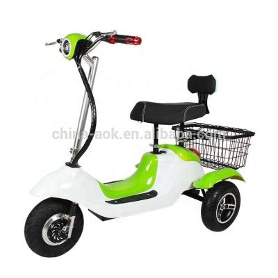 China Cheap Foldable Electric Mini Passenger Three Wheel Mobility Tricycle Scooter With Good Quality CHILWEE Brand Lead Acid Battery for sale