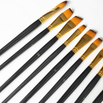 China Watercolor Painting Nylon Hair Material Acrylic Watercolor Brush 15 Different Tip Size Artist Paint Brush With A Knife for sale