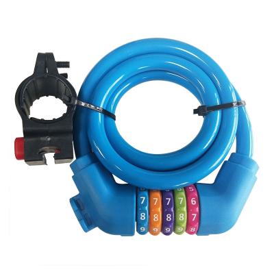 China High Quality 5 Digit Bicycle Cable Lock for sale