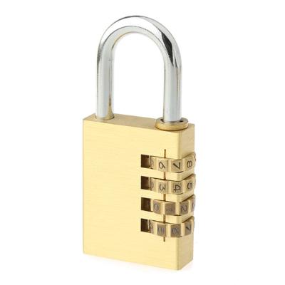 China Door/Cabinets /Gyms/Padlocks Luggage 4 Small Safe Brass Digit Padlock Suitcases Combination for sale